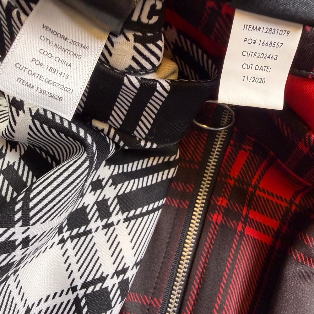 Hot Topic Skater Skirt Lot of 2 Women XL Red Black White Plaid Zipper Mini EUC - Picture 3 of 12